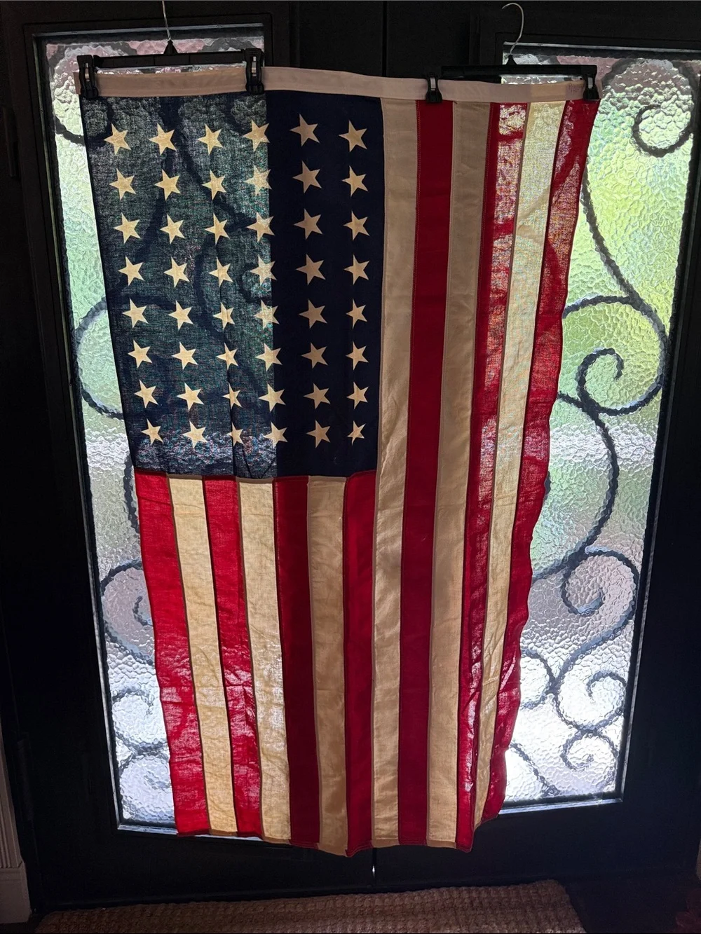 Vintage 48 Star American Flag Annin Defiance 3x5 Sewn Stripes Cotton USA
